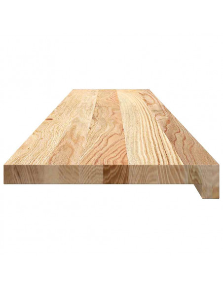 Davanzali 2 pz Non Trattati 120x30x2cm Legno Massello di Rovere