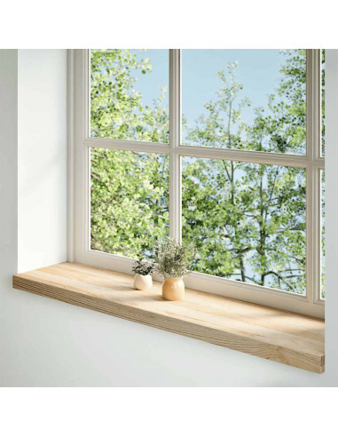 Davanzali 2 pz Non Trattati 110x30x2cm Legno Massello di Rovere