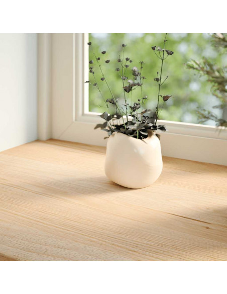 Davanzali 2 pz Non Trattati 110x30x2cm Legno Massello di Rovere