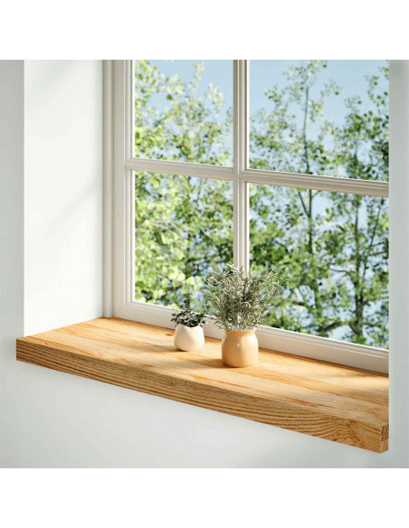 Davanzali 2 pz Marrone Chiaro 90x30x2 cm Legno Massello Rovere