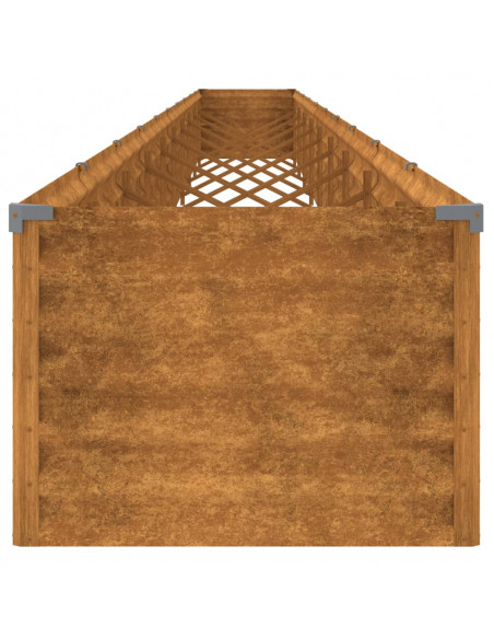 Fioriera Rialzata da Giardino 960x50x36 cm in Acciaio Corten