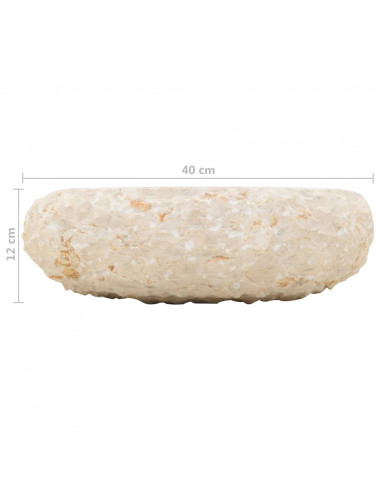 Lavandino 40x12 cm in Marmo Crema