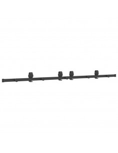 Kit di Binari per Porte Scorrevoli 200 cm Acciaio Nero