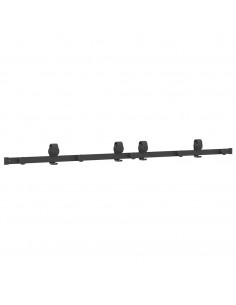 Kit di Binari per Porte Scorrevoli 183 cm Acciaio Nero