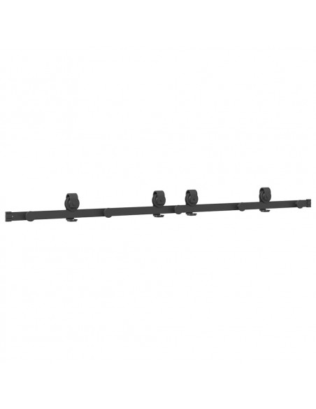 Kit di Binari per Porte Scorrevoli 183 cm Acciaio Nero