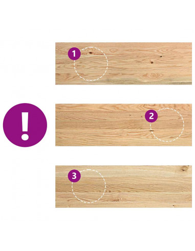 Gradini 4 pz 80x25x2 cm in Rovere Massello Non Trattato