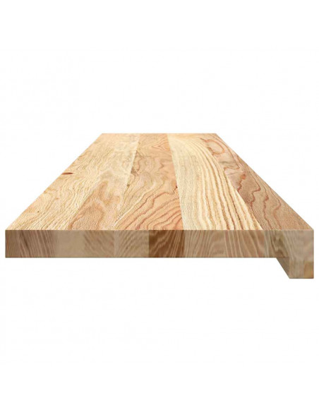 Gradini 4 pz 110x25x2 cm in Rovere Massello Non Trattato