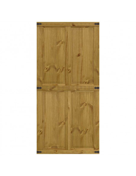Porta per Granaio CORONA 90x210 cm in Legno Massello di Pino