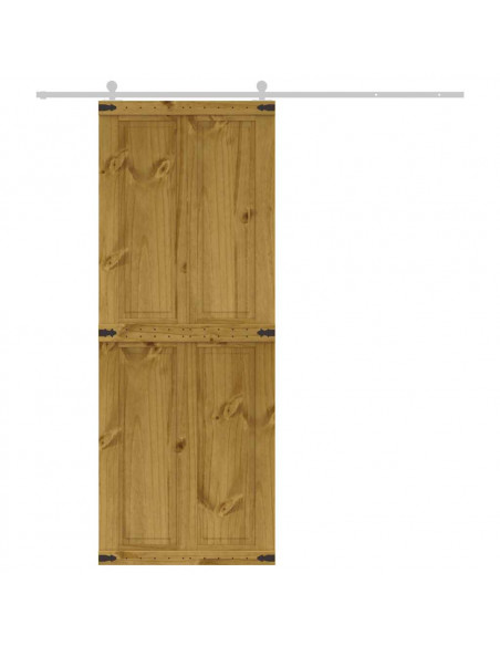 Porta per Granaio CORONA 80x210 cm in Legno Massello di Pino