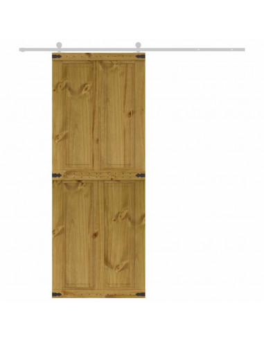 Porta per Granaio CORONA 70x210 cm in Legno Massello di Pino