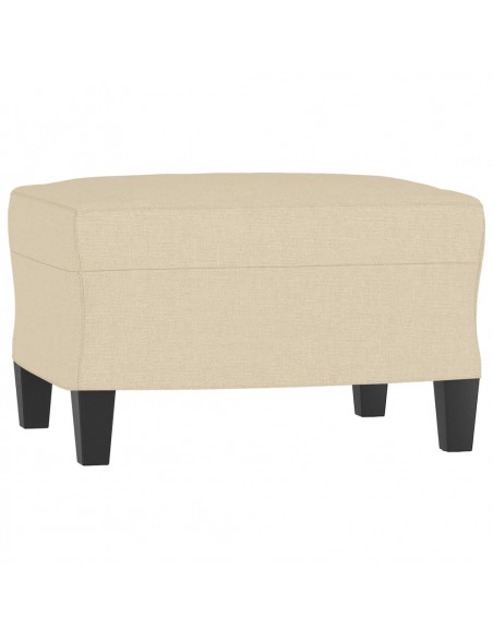 Set di Divani 3 pz con Cuscini Crema in Tessuto