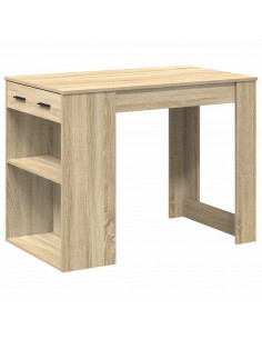 Scrivania con Cassetto Ripiano Rovere Sonoma Legno Multistrato