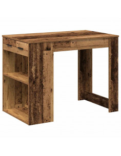 Scrivania con Cassetto Ripiano Legno Vecchio Legno Multistrato