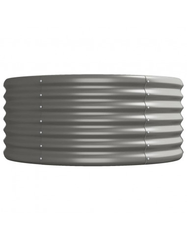 Letto Giardino Acciaio Verniciato a Polvere 296x80x36 cm Grigio