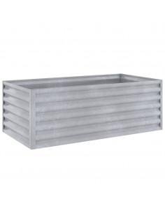 Fioriera Rialzata da Giardino 100x50x36 cm in Acciaio Corten 2