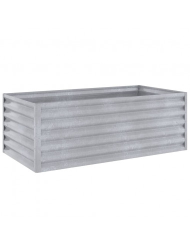 Fioriera Rialzata da Giardino 100x50x36 cm in Acciaio Corten