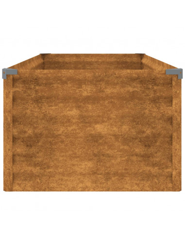 Fioriera Rialzata da Giardino 100x50x36 cm in Acciaio Corten