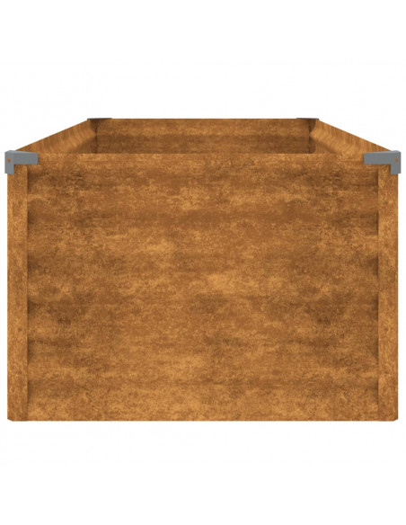 Fioriera Rialzata da Giardino 100x50x36 cm in Acciaio Corten