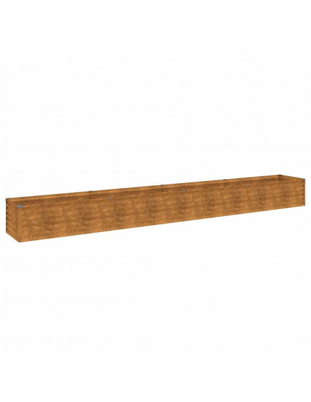 Fioriera Rialzata da Giardino 386x50x36 cm in Acciaio Corten