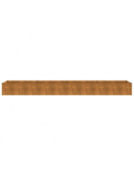 Fioriera Rialzata da Giardino 386x50x36 cm in Acciaio Corten