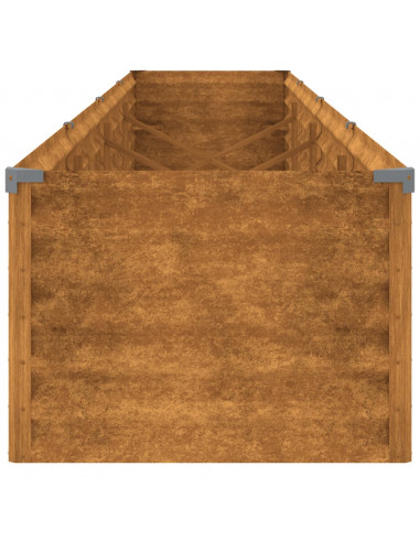 Fioriera Rialzata da Giardino 386x50x36 cm in Acciaio Corten