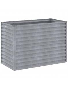 Fioriera Rialzata da Giardino 100x50x69 cm in Acciaio Corten 2