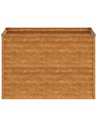 Fioriera Rialzata da Giardino 100x50x69 cm in Acciaio Corten