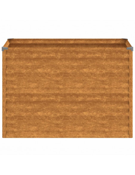 Fioriera Rialzata da Giardino 100x50x69 cm in Acciaio Corten