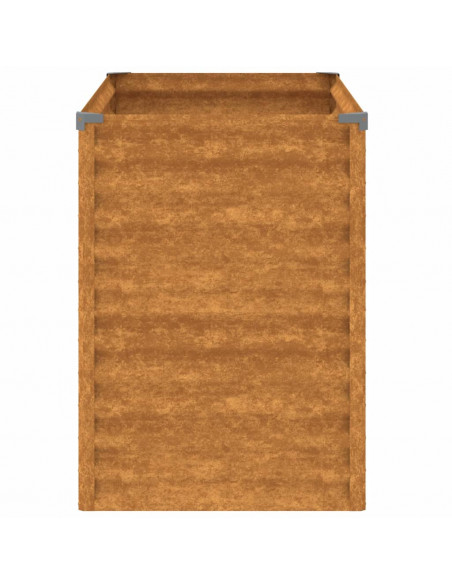 Fioriera Rialzata da Giardino 100x50x69 cm in Acciaio Corten