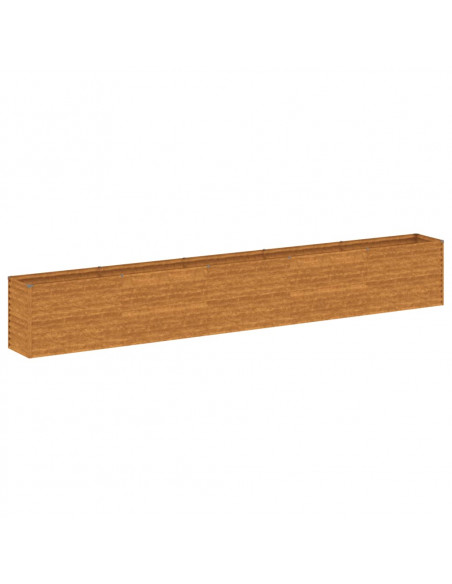 Fioriera Rialzata da Giardino 482x50x69 cm in Acciaio Corten