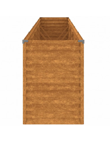 Fioriera Rialzata da Giardino 482x50x69 cm in Acciaio Corten