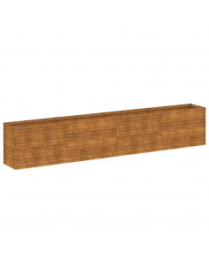 Fioriera Rialzata da Giardino 385x50x69 cm in Acciaio Corten