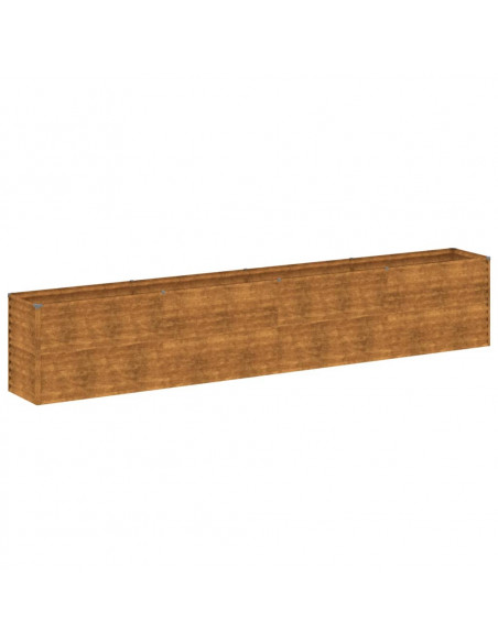 Fioriera Rialzata da Giardino 385x50x69 cm in Acciaio Corten
