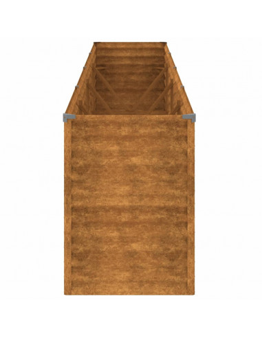 Fioriera Rialzata da Giardino 385x50x69 cm in Acciaio Corten