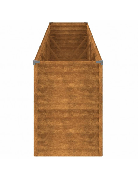 Fioriera Rialzata da Giardino 385x50x69 cm in Acciaio Corten