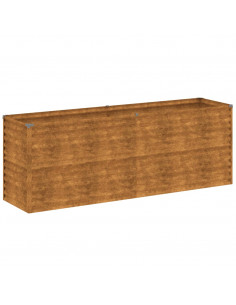 Fioriera Rialzata da Giardino 196x50x69 cm in Acciaio Corten
