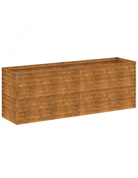 Fioriera Rialzata da Giardino 196x50x69 cm in Acciaio Corten