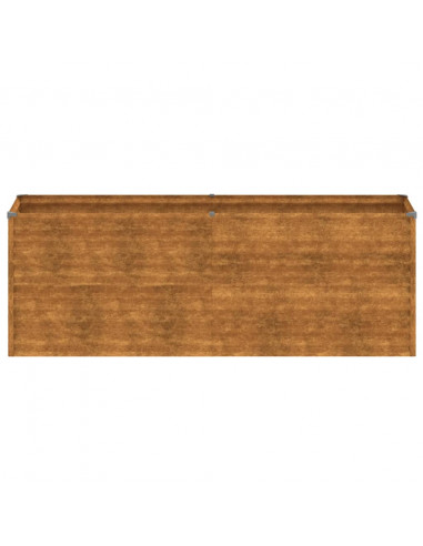 Fioriera Rialzata da Giardino 196x50x69 cm in Acciaio Corten