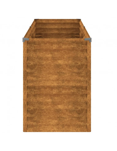 Fioriera Rialzata da Giardino 196x50x69 cm in Acciaio Corten