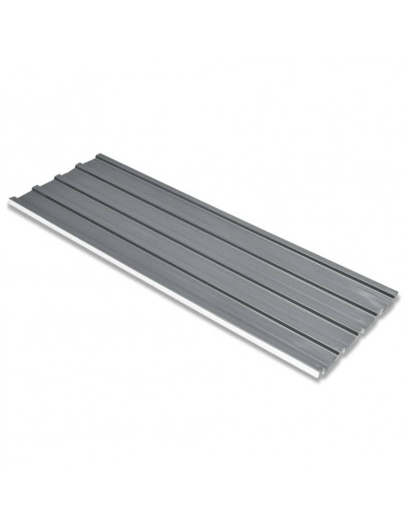 Pannelli da Tetto 12 pz in Acciaio Zincato Grigio