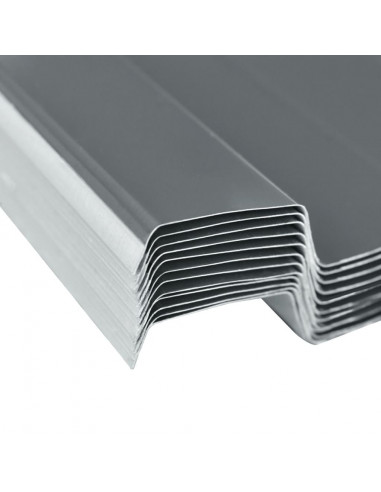 Pannelli da Tetto 12 pz in Acciaio Zincato Grigio