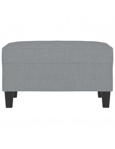 Poggiapiedi Grigio Chiaro 70x55x41 cm in Tessuto 2