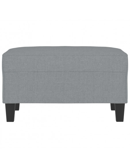 Poggiapiedi Grigio Chiaro 70x55x41 cm in Tessuto