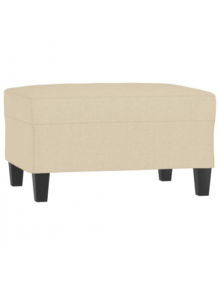 Poggiapiedi Crema 70x55x41 cm in Tessuto
