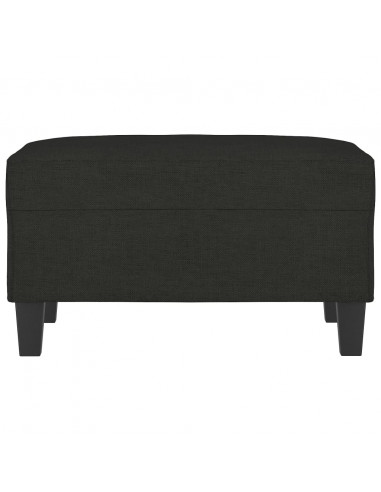 Poggiapiedi Nero 70x55x41 cm in Tessuto