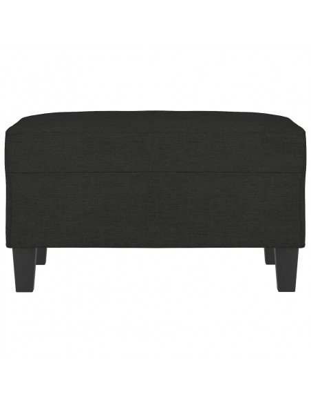 Poggiapiedi Nero 70x55x41 cm in Tessuto