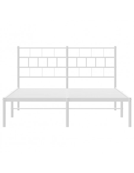 Giroletto con Testiera Metallo Bianco 160x200 cm