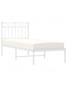 Giroletto con Testiera Metallo Bianco 75x190 cm 2