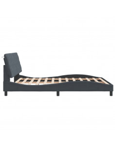 Giroletto con Luci LED Grigio Scuro 160x200 cm in Velluto