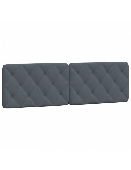 Giroletto con Luci LED Grigio Scuro 160x200 cm in Velluto